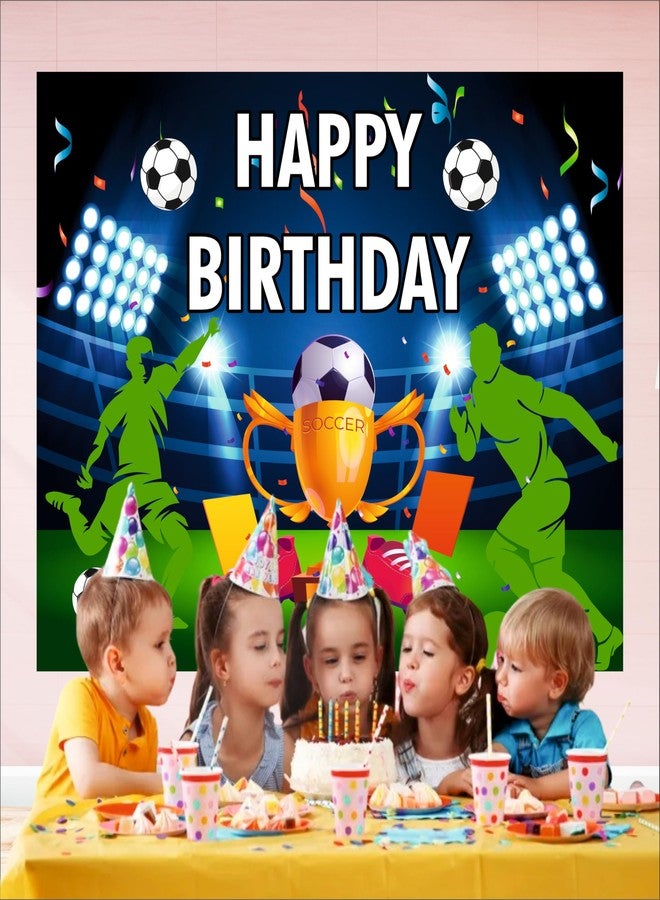 Party Baazaar Soccer Birthday Backdrop 5x4 Ft | Backdrops for Decoration | Birthday Decoration Backdrop | Banner for Kids Theme Party - Image 4